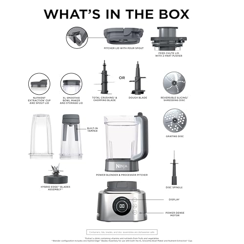Ninja Foodi blender system, 72oz, 6 functions, smoothie & food processor combo