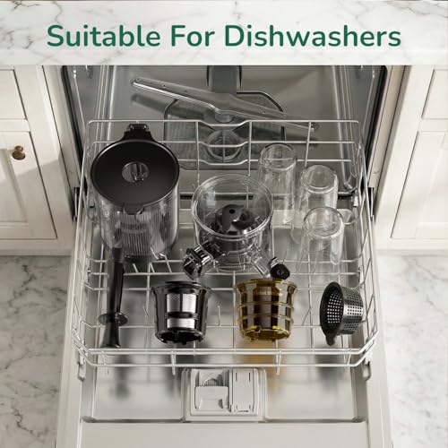 Canoly C16 cold press juicer, 6" chute, 3 filters, juice/sorbet/nut milk, BPA-free