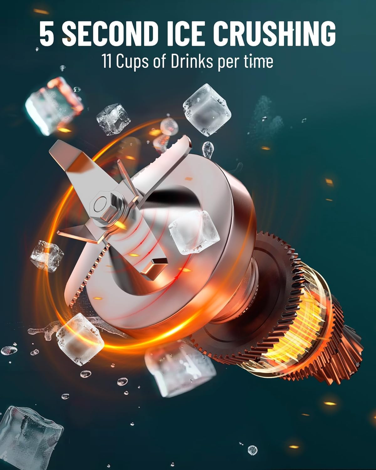 WantJoin 2200W commercial blender, quiet shield, high power, self-cleaning