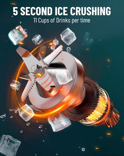 WantJoin 2200W commercial blender, quiet shield, high power, self-cleaning