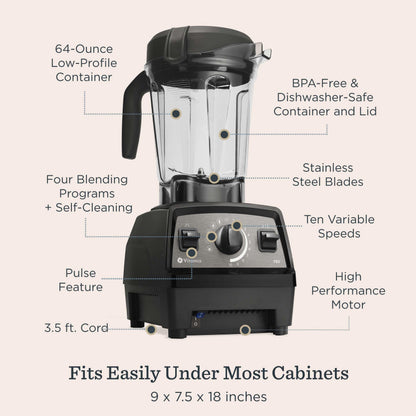 Vitamix Propel 750 blender, 4 programs, 64oz, self-cleaning, pro grade