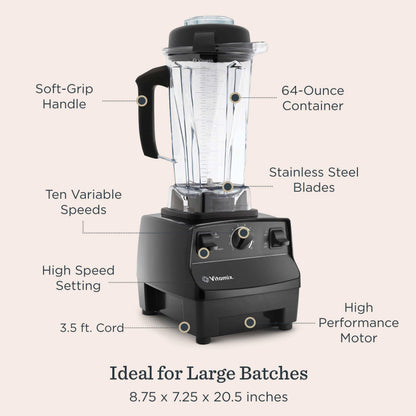 Vitamix 5200 blender, 64oz, classic professional blender for smoothies