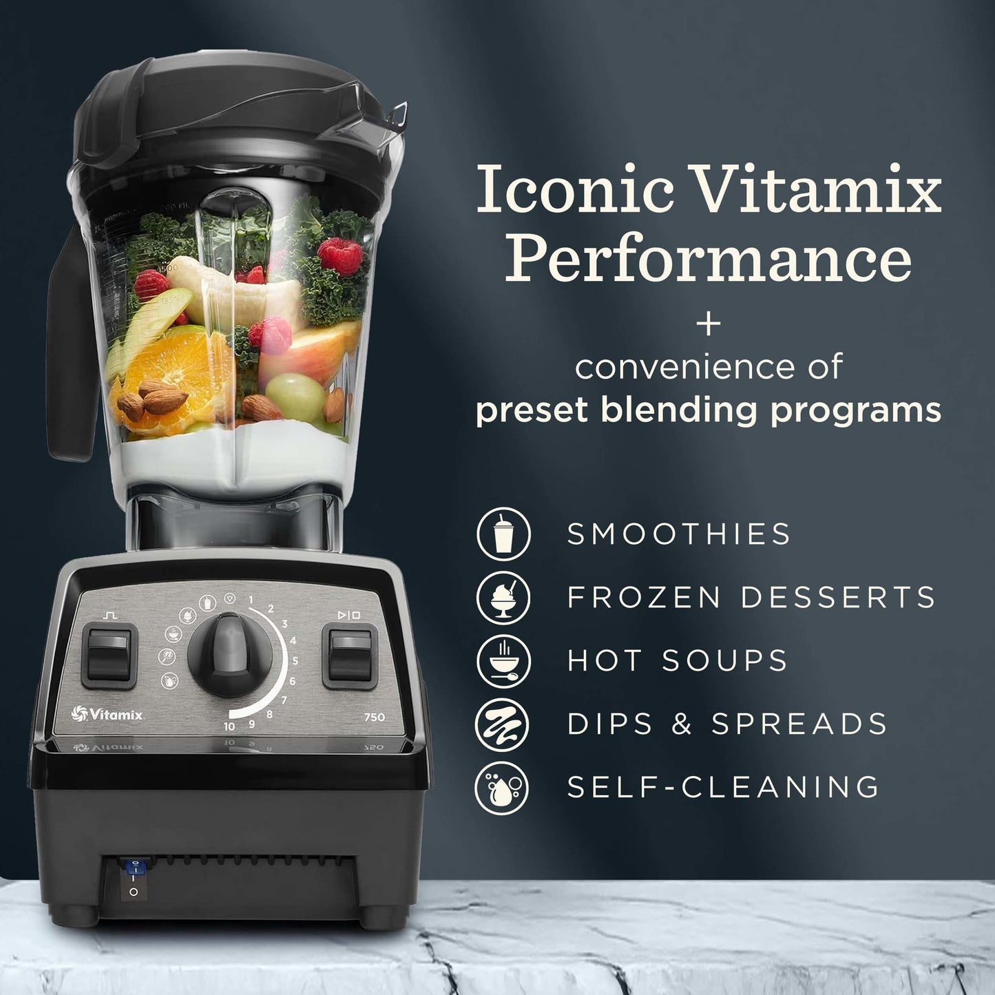 Vitamix Propel 750 blender, 4 programs, 64oz, self-cleaning, pro grade