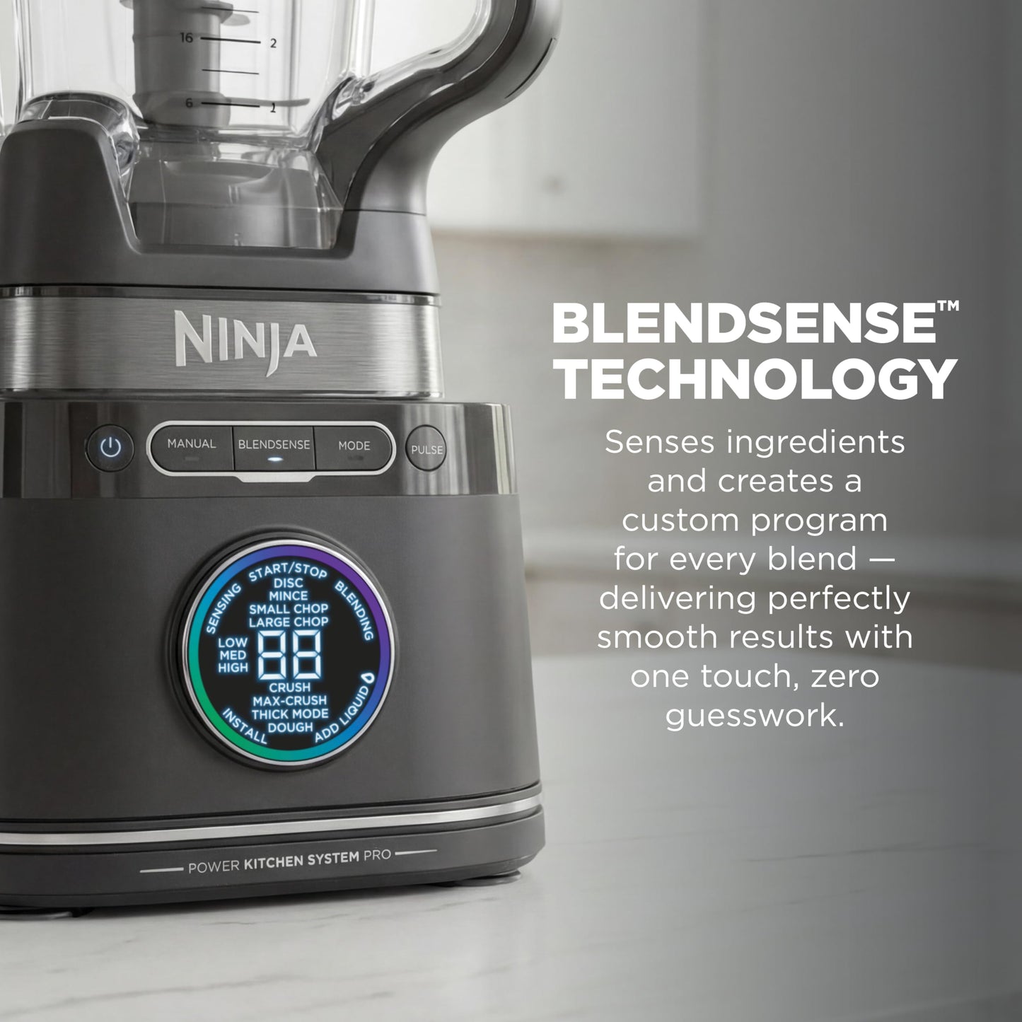 Ninja blender + processor combo, 1800W, 8-cup bowl, BlendSense tech