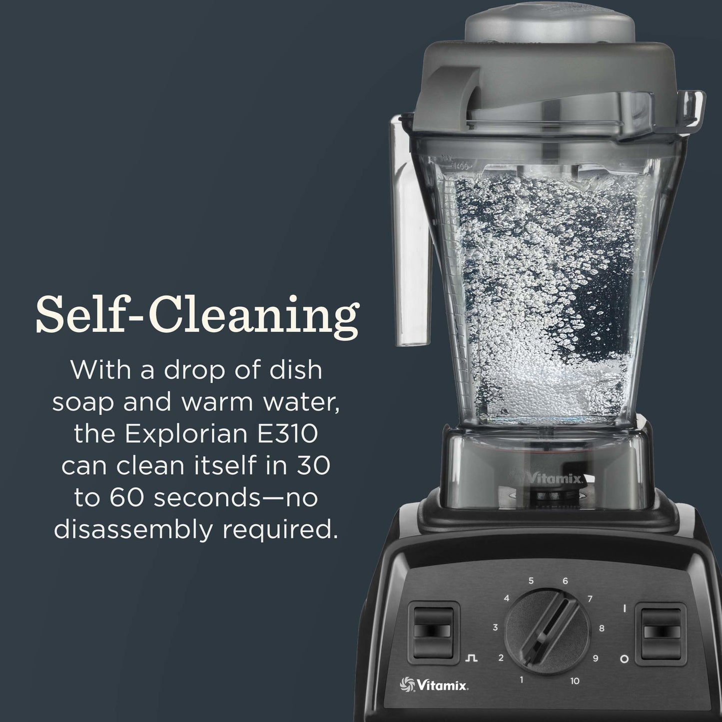 Vitamix E310 Explorian Blender, Professional-Grade, Self-Cleaning 48 oz. Container, Black
